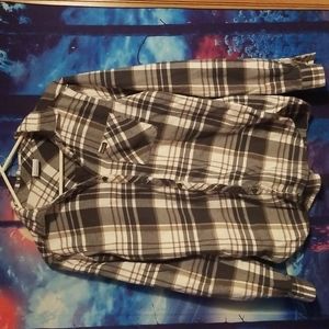 Women Columbia Button Up Small Plaid Pocket Long Sleeve Top